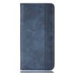 TCL 502 Blue Leather Phone Case - Retro Texture, Magnetic Buckle - 2