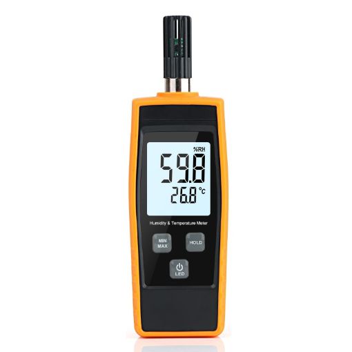 RZ852 Digital Temperature and Humidity Meter - Orange - 1