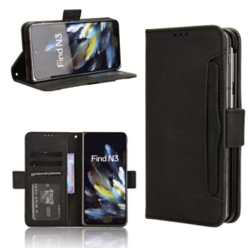 OPPO Find N3/OnePlus Leather Phone Case - Black - 1