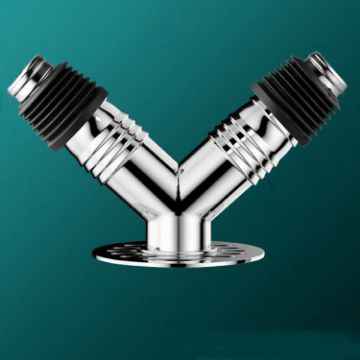 Y-shape Washing Machine Floor Drain Joint Pipe Connector - Spec: C2 - 1