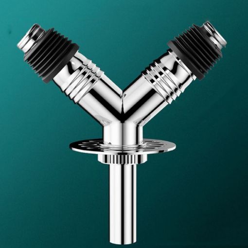 Y-shape Washing Machine Floor Drain Joint Pipe Connector C3 - 1