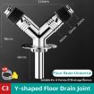 Y-shape Washing Machine Floor Drain Joint Pipe Connector C3 - 2