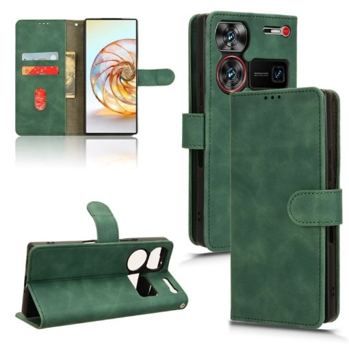 ZTE nubia Z60 Ultra Green Leather Phone Case - 1