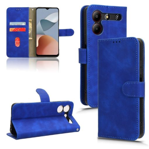 ZTE Blade A54 Magnetic Flip Leather Phone Case (Blue) - 1