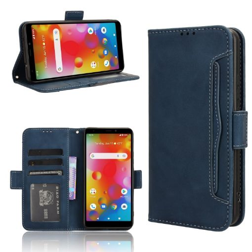 Boost Mobile Bounce 4G Leather Phone Case (Blue) - 1
