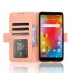 Pink Leather Phone Case for Boost Mobile Bounce 4G - Card Slots - 6