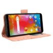 Pink Leather Phone Case for Boost Mobile Bounce 4G - Card Slots - 7