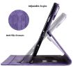 Samsung Galaxy Tab S9 FE Cartoon Sakura Cat Embossed Leather Tablet Case Purple - 5