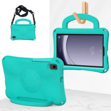 Samsung Galaxy Tab A9 8.7 SM-X110/X115 Mint Green Football Handle Tablet Case - 1