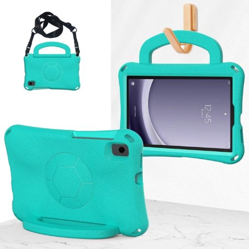 Samsung Galaxy Tab A9 8.7 SM-X110/X115 Mint Green Football Handle Tablet Case - 1