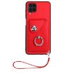 Samsung Galaxy A12 Red PU Phone Case with Lanyard - 2