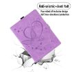 Samsung Galaxy Tab S9 FE Love Butterfly Embossed Leather Tablet Case - Purple - 5