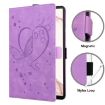 Samsung Galaxy Tab S9 FE Love Butterfly Embossed Leather Tablet Case - Purple - 6