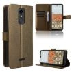 Consumer Cellular Iris Connect Diamond Texture Leather Phone Case - Brown - 1