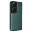 For Honor X7b Carbon Fiber Texture Flip Leather Phone Case Green - 3
