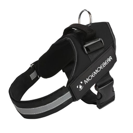 XL Black K9 Chest Strap Traction Rope for 28-40kg Dogs - 1