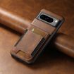 Google Pixel 6 Suteni H03 Oil Wax Leather Wallet Stand Back Phone Case (Brown) - 2