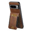 Google Pixel 6 Suteni H03 Oil Wax Leather Wallet Stand Back Phone Case (Brown) - 3