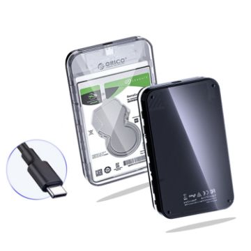 ORICO DZ25C3-CR 2.5" Type-C External Storage HDD Case - Black - 1