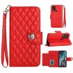 Nokia C22 Red Leather Phone Case with Lanyard - 1