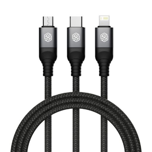 Nillkin Swift Pro 3 in 1 Fast Charging Cable - Black - 1