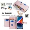OPPO Find X5 Pro Pink Leather Phone Case - Cross-body Zipper Wallet - 2