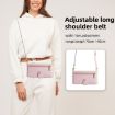 OPPO Find X5 Pro Pink Leather Phone Case - Cross-body Zipper Wallet - 7