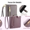 OPPO Find X5 Pro Sheep Texture Cross-body Zipper Wallet Leather Phone Case - Grey - 3