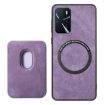 OPPO Find X5 Pro Retro Leather Card Bag Magnetic Phone Case - Purple - 3