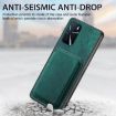 OPPO Find X5 Pro Green Leather Card Bag Phone Case - 5