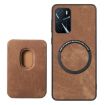 OPPO Find X5 Pro Retro Leather Card Bag Magnetic Phone Case - Brown - 3