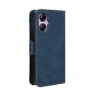 Blue Leather Phone Case for BLU G53 with Card Slots - Calf Texture - 3