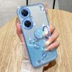 Tecno Camon 19 Neo Purple Glitter Flower Ring Phone Case - 2