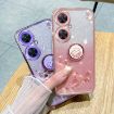 Tecno Camon 19 Neo Purple Glitter Flower Ring Phone Case - 5