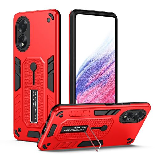 OPPO A38 4G Red Armor Finger Loop Phone Case - 1