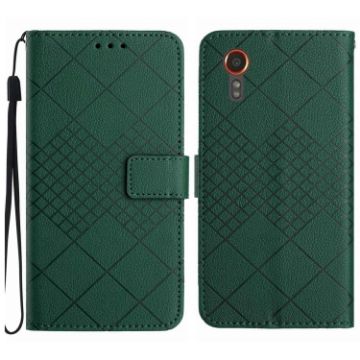 Samsung Galaxy Xcover 7 5G Green Leather Phone Case - 1