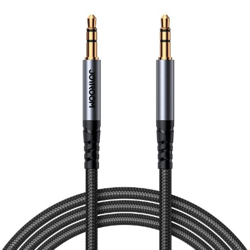 JOYROOM SY-A08 3.5mm to 3.5mm AUX Audio Adapter Cable, 1.2m - Black - 1