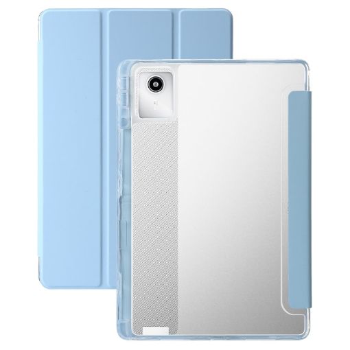Clear Acrylic 3-Fold Leather Tablet Case for Lenovo Tab M11/Xiaoxin Pad 11 - 1