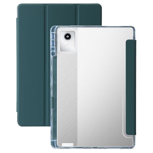 Clear Acrylic 3-Fold Leather Tablet Case for Lenovo Tab M11/Xiaoxin Pad 11 - 1