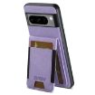 Google Pixel 6 Purple Litchi Leather Card Bag Stand Phone Case - 3