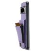 Google Pixel 6 Purple Litchi Leather Card Bag Stand Phone Case - 4