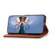 Blue Dual-Color Cowhide Flip Leather Case for Motorola Moto G04/G24 - 6