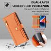 Samsung Galaxy A03 Orange Leather Cross-body Wallet Case - 4