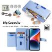 Samsung Galaxy A03s Sheep Texture Cross-body Zipper Wallet Leather Phone Case Blue - 2