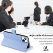 Samsung Galaxy A03s Sheep Texture Cross-body Zipper Wallet Leather Phone Case Blue - 5