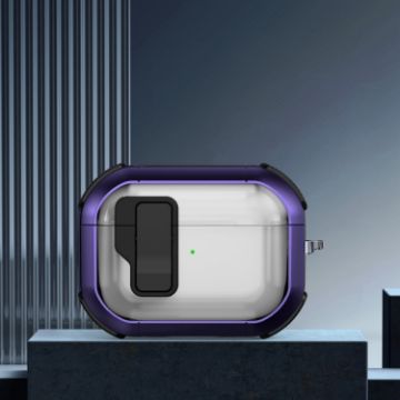 Dark Purple AirPods Pro 2 Thunder Transparent Case - Wireless Earphones - 1