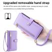 Samsung Galaxy A12 Sheep Texture Cross-body Zipper Wallet Leather Phone Case - 6