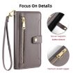 Samsung Galaxy A12 Sheep Texture Cross-body Zipper Wallet Leather Case - 3