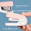 Deli Mini Stapler with 830 Staples - 12 Sheet Capacity (White) - 5