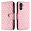 Samsung Galaxy A15 5G Rhombic Texture Flip Leather Phone Case - Pink - 2